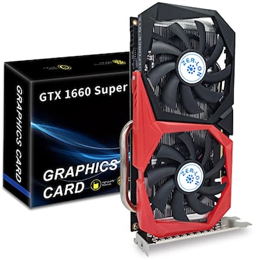 ZER-LON ZERLON GeForce GTX 1660 Super 6GB Graphics Cards GDRR6 192Bit PCIE 30X16 Computer Gaming Gpu Dual Freeze Fans Video Card with HDMIDPDVI Ports Support 4K and 8K HD