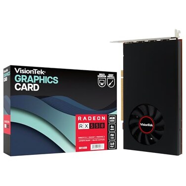 VisionTek Radeon Rx 550 4GB GDDR5 4K Resolution Support Graphics Card x4 HDMI Outputs Radeon Freesync 2 PCI Express 30 DirectX 12 BusPowered Suitable Graphic Card for Gaming PC