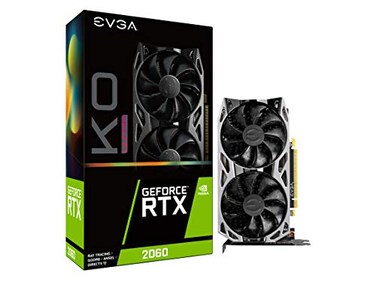 EVGA 06GP42068KR GeForce RTX 2060 KO Ultra Gaming 6GB GDDR6 Dual Fans Metal Backplate