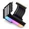 EZDIY-FAB EZDIYFAB Vertical GPU Mount with HighSpeed PCIE 40 Riser Cable ARGB Module 115mm452in Flexible Extension 90 Degree Connector Only Compatible to FullOpened PCIe SlotsBlackYIHPI3442