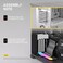 EZDIY-FAB EZDIYFAB Vertical GPU Mount with HighSpeed PCIE 40 Riser Cable ARGB Module 115mm452in Flexible Extension 90 Degree Connector Only Compatible to FullOpened PCIe SlotsBlackYIHPI3442