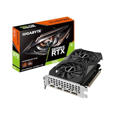 GIGABYTE GeForce RTX 3050 WINDFORCE OC V2 6G Graphics Card 2X WINDFORCE Fans 6GB GDDR6 96bit GDDR6 GVN3050WF2OCV26GD Graphics Card