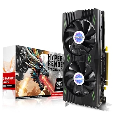 HyperRender RX 580 Graphics Card 8GB 2048SP GDDR5 256 Bit PC Gaming Video Card Computer Graphics Boards 3DP 1HDMI PCI Express 30 with Freeze Fan Stop for Desktop Computer GPU for Gaming PC