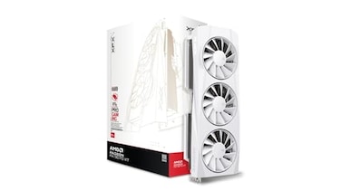 XFX Quicksilver AMD Radeon RX 9070XT White Gaming Edition with 16GB GDDR6 HDMI 3xDP RDNA 4 RX97TQICKW9 Graphics Card Compatible with Desktop PCs