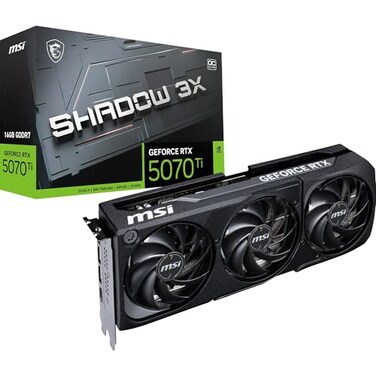 MSI GeForce RTX 5070 Ti 16G Shadow 3X OC 16GB GDDR7 28Gbps256bit PCIe 5 Boost 2482MHz HDMI 21b DisplayPort 21b