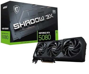 MSI VGA GEFORCE RTX 5080 16G Shadow 3X OC RTX5080 16GB GDRR7 256 B DX12 PCIE 50 X16 3XDP 1XHDMI