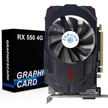 ZER-LON ZERLON Radeon RX 550 4GB Graphics Card GDDR5 128 Bit PCIE 30 Computer Gaming Gpu 1183MHz Video Card with HDMIDPDVI Ports Support 4K