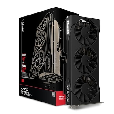 XFX Swift AMD Radeon RX 9060 XT OC Triple Fan Gaming Edition with 16GB GDDR6 HDMI 2xDP RDNA 4 RX96TS316BA Graphics Card Compatible with Desktop PCs