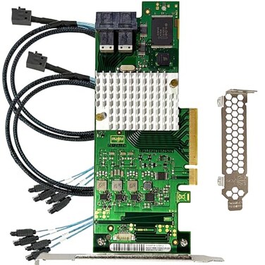 LANPAN SAS HBA Card Compatible with 92118i LSI 93008i IT Mode PCIe SATA Expansion Card 8Port 12Gbps PCIe 30 x8 SAS Expander Support HBA Controller with 2X SFF8643 to 4X SATA Cables for ZFS TrueNAS