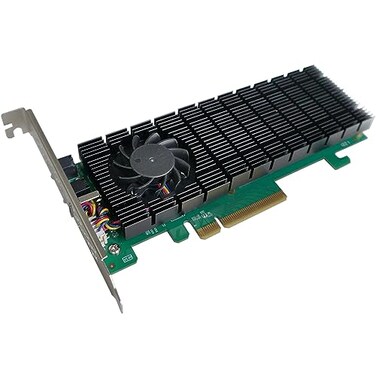 Highpoint Technologies 2Port M2 SSD6202A NVMe Boot RAID Controller for VMware ESXi Virtualization Systems Green