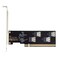 Cablecc Slimline Four SFF8654 4X 4 NVME to PCIE Express 30 40 Raid Card VROC Raid0 Hyper Adapter