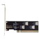 Cablecc Slimline Four SFF8654 4X 4 NVME to PCIE Express 30 40 Raid Card VROC Raid0 Hyper Adapter