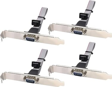 zdyCGTime 1Port DB9 RS232Serial Port Bracket to 10 pin HeaderRibbon Cable Connector Adapter DB9 Serial Male to 10P Motherboard Header Panel Mount Cable Serial Port Bracket 12in 4Pcs 1 Port