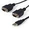 StarTech.com StarTechcom 6ft 18m 2Port FTDI USB to Serial RS232 Adapter Cable with COM Retention USB to RS232 Adapter TAA