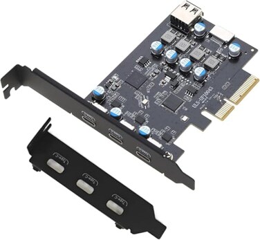 SINEFINE PCIE to USB 32 Expansion Card32 gen2 10Gpbs 3X USB C 1x USB A 1x USB Type E A Key USB C PCI Express Card AKey 20 Pin Header for Type C Front Panel Mount Adapter