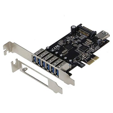 Sedna PCIE 7 Port USB 31 Gen I 5Gbps Adapter Card 6 External and 1 Internal Ports with Low Profile Bracket