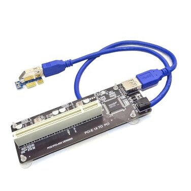 Sintech PCIE Express X1 to PCI Riser Extender Adapter Card with USB 60cm Cable