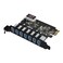 SIIG Legacy and Beyond Series PCIe to USB 30 7Port PCI Express Card External PCIe Host Card Supports UASP