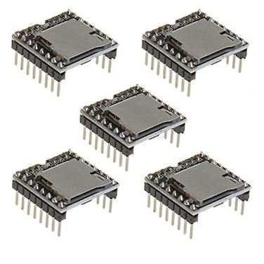 Anmbest 5PCS YX5200 DFPlayer Mini MP3 Player Module MP3 Voice Decode Board Supporting TF Card UDisk IOSerial PortAD for Arduino