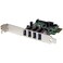 StarTech.com StarTechcom 4Port PCI Express SuperSpeed USB 30 Controller Card with UASP 5Gbps USB 30 Expansion Card with SATA Power TAA PEXUSB3S4V