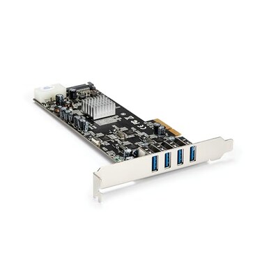 StarTech.com StarTechcom 4 Port USB 30 PCIe Card w 4 Dedicated 5Gbps Channels USB 32 Gen 1 UASP SATA LP4 Power PCI Express Adapter Card PEXUSB3S44V