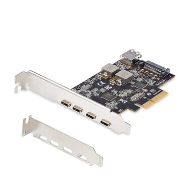 StarTech.com StarTechcom 5Port USB PCIe Card USB 32 10Gbps PCI Express Card with 4X USBC Ports 1x USBA Internal Port