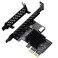 YBBOTT PCIE USB31 Front Type E 10Gbps Expansion Card PCI Express 30 X2 Adapter ASM3142 Riser Card for Desktop PCS Supports PCIE X2 X4 X8 X16