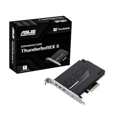 ASUS ThunderboltEX 5 Expansion Card Dual Thunderbolt 5 USBC Ports 120Gbps Bandwidth DisplayPort 21 PCIe 40 x4 USB4 Compatible for Intel 800 Series Motherboards