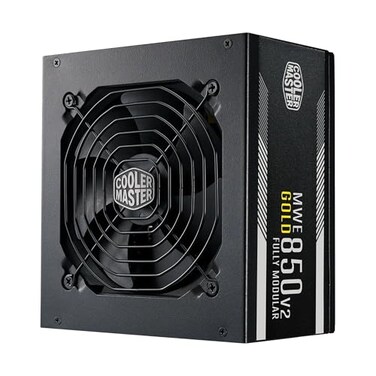 Cooler Master MWE Gold 850 V2 Fully Modular Power Supply 850W 80 Gold PSU Dual EPS Connectors SemiFanless Low Noise Design Flat Black Cables Reliable ATX Gaming PSU