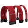 Formulamod Sleeved PSU Cable Extension Kit 18AWG Braided ATX 24PinDual PCIe 8PinCPU 8Pin for Mainstream Gaming Builds with Cable Combs red