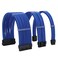 Formulamod Sleeve Extension Power Supply Cable Kit 18AWG ATX 24P EPS 8PPCIE8P with Combs for PSU to MotherboardGPU Blue