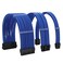 Formulamod Sleeve Extension Power Supply Cable Kit 18AWG ATX 24P EPS 8PPCIE8P with Combs for PSU to MotherboardGPU Blue