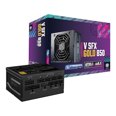Cooler Master V850 SFX Gold 850W Small Form Factor PSU ITX SFF Power Supply Fully Modular 80 Plus Cybenetics Gold ATX 31 PCIe 51 Ready 90 12VHPWR Cable Black