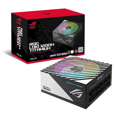ASUS ROG Loki SFXL 1200W Titanium PSU Fully Modular Power Supply 80 Titanium 120mm PWM ARGB Fan Aura Sync ATX 30 Compatible PCIe 50 Ready