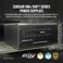 Corsair RM1000x Shift Fully Modular ATX Power Supply Modular Side Interface ATX 31 PCIe 51 Compliant Zero RPM Fan Mode 105CRated Capacitors 80 Plus Gold Efficiency Black