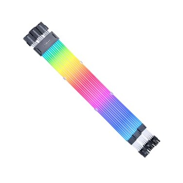 Lian Li Strimer Wireless 3x8Pin GPU RGB Power Extension Cable 24GHz Wireless Lighting Control 410mm 1614 in 12 Light Guides Controller Required Not Included PW121W