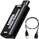 BlueAVS HDMI to USB Video Capture Card 1080P for Live Video Streaming Record via DSLR Camcorder Action Cam Capture 1080P30Hz MetalBlack