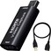 BlueAVS HDMI to USB Video Capture Card 1080P for Live Video Streaming Record via DSLR Camcorder Action Cam Capture 1080P30Hz MetalBlack
