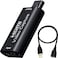 BlueAVS HDMI to USB Video Capture Card 1080P for Live Video Streaming Record via DSLR Camcorder Action Cam Capture 1080P30Hz MetalBlack