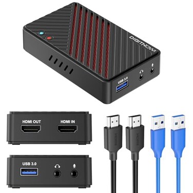 VIXLW 4K Video Capture Card HDMI to USB30 Live Gamer Capture Card Full HD 1080P 60fps UltraLow Latency for Streaming and Recording Work with Nintendo Switch PS5 PS4 Xbox One PC