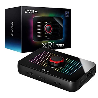 EVGA XR1 Pro Capture Card 1440p4K HDR CapturePass Through for OBS USB 31 ARGB Audio Mixer PC PS5 PS4 Xbox Series X and S Xbox One Nintendo Switch 144U1CB21LR