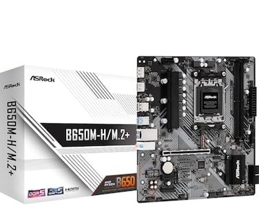 ASRock B650MHM2 AMD AM5 MicroATX Motherboard Supports AMD Ryzen 900080007000 Series Processors DDR5 6400 OC PCIe 50 M2 Gigabit LAN 611 Power Phase