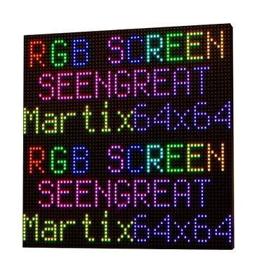 xicoolee RGB Matrix LED Display Panel 64x64 3mm Pitch 4096 RGB LEDs High Brightness Resolution Compatible with Raspberry Pi ESP32 Arduino