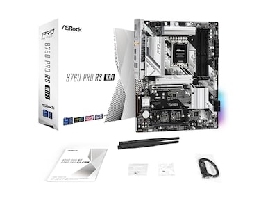 ASRock B760 Pro RS WiFi 6E LGA1700 HDMI DisplayPort eDP Intel B760 ATX Motherboard DDR5 192GB 7200 OC MHz SATA3 60 Gbs USB32 Gen2 25G LAN PCIe50 M2 64Bit