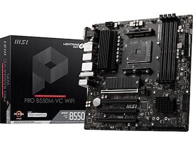 MSI PRO B550MVC WiFi ProSeries Motherboard AMD Ryzen 5000 Series AM4 DDR4 PCIe 40 SATA 6Gbs M2 USB 32 Gen 2 HDMIDP WiFi 6E Bluetooth 52 mATX
