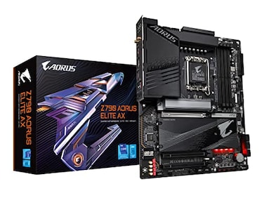 GIGABYTE Z790 AORUS Elite AX LGA 1700 ATX Motherboard Support Intel Core 14th13th12th Gen DDR5 1612 Power Phase 4X M2 PCIe 50 USBC 32 WIFI6E 25GbE QFlash EZLatch RGB Fusion