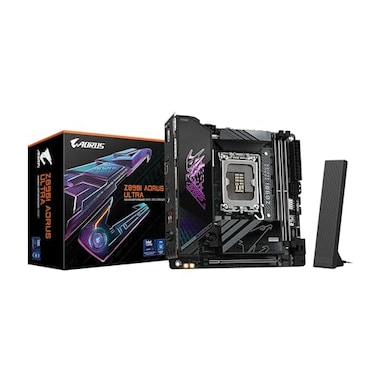 GIGABYTE Z890I AORUS Ultra Ultra Core Series 2 LGA 1851 MiniITX DDR5 2X M2 PCIe 50 Thunderbolt 4 WIFI7 25GbE LAN EZLatch