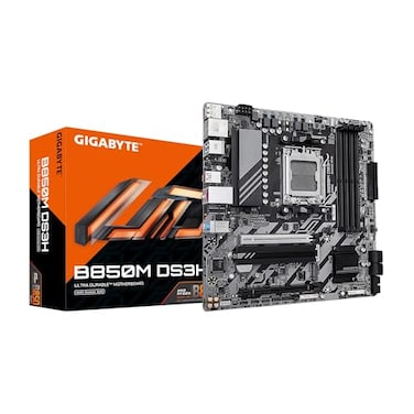 GIGABYTE B850M DS3H AMD AM5 mATX Motherboard Support AMD Ryzen 900080007000 Series DDR5 822 Power Phase 2X M2 PCIe 50 USBC 25GbE LAN EZLatch