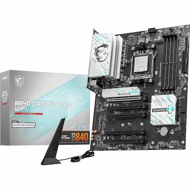 MSI B840 Gaming Plus WiFi Motherboard ATX Supports AMD Ryzen 90008000 7000 Processors AM5 DDR5 Memory Boost 8000 MTs OC PCIe 40 x16 M2 Gen4 WiFi 7 25G LAN