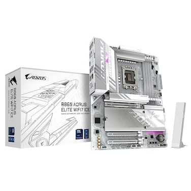 GIGABYTE B860 AORUS Elite WIFI7 ICE Intel Core Ultra Series 2 LGA 1851 Motherboard ATX DDR5 3X M2 PCIe 50 USBC WIFI7 25GbE LAN EZLatch